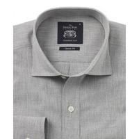Grey Peached Smart-Casual Classic Fit Single Cuff Shirt XXXL Standard - Savile Row