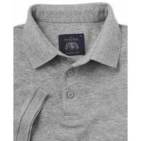 Grey Cotton Pique Polo Shirt XXL - Savile Row
