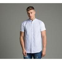 Grandad Collar Short Sleeved Shirt