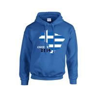 greece 2014 country flag hoody blue kids