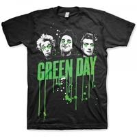 Green Day Drips Mens Black T Shirt Large