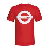 griffin park london tube t shirt red