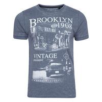 Grunge Brooklyn T-Shirt in Blue - Dissident