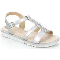 grunland sa1472 sandals kid silver girlss childrens sandals in silver