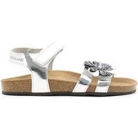 grunland sb0449 sandals kid silver girlss childrens sandals in silver