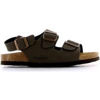 grunland sb0088 sandals man kaki mens sandals in green