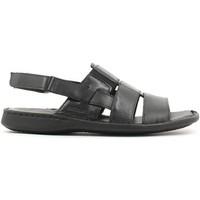 grunland sa1355 sandals man black mens sandals in black