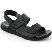 grunland sa1514 sandals man black mens sandals in black