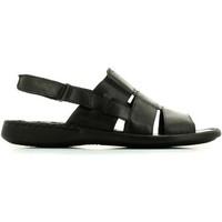 grunland sa0293 sandals man black mens sandals in black