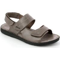 grunland sa1514 sandals man brown mens sandals in brown