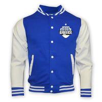 greece college baseball jacket blue kids