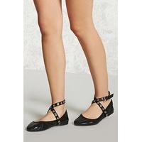 Grommet Strap Ballet Flats