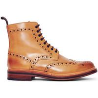 Grenson Fred Leather Brogue Boot Tan men\'s Mid Boots in Other