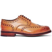 grenson archie leather brogue tan mens loafers casual shoes in other