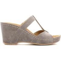 grunland cb0294 sandals women womens mules casual shoes in grey