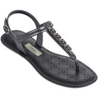 grendha black and silver sandals sense jewel womens sandals in black