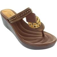 grendha tribal ii wedge womens sandals in brown