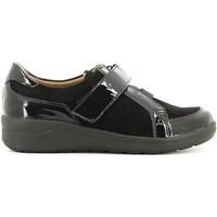 grunland sc1478 scarpa velcro women womens shoes trainers in black