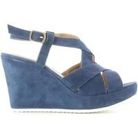 Grace Shoes 15018 Wedge sandals Women women\'s Sandals in blue