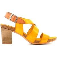 grunland sb0184 high heeled sandals women ocra womens sandals in yello ...