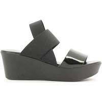 grunland sa1009 wedge sandals women black womens sandals in black