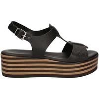 Grace Shoes 54419 Wedge sandals Women Black women\'s Sandals in black