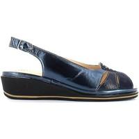 grunland sa0841 wedge sandals women womens sandals in blue