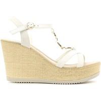 grace shoes 23225 wedge sandals women bianco womens sandals in white
