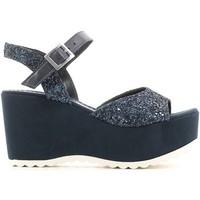 Grace Shoes 220F3C Wedge sandals Women Blue women\'s Sandals in blue