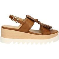 Grace Shoes 9527 Wedge sandals Women Brown women\'s Sandals in brown