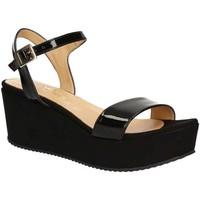 grace shoes 9826 wedge sandals women black womens sandals in black