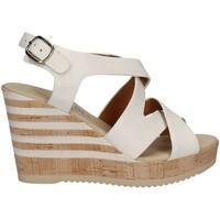 grace shoes 55409 wedge sandals women bianco womens sandals in white