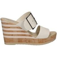 grace shoes 55130 wedge sandals women bianco womens sandals in white