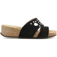 Grunland CB0619 Wedge sandals Women Black women\'s Mules / Casual Shoes in black