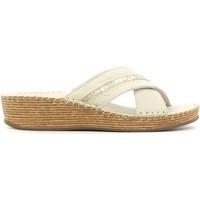 Grunland CI1199 Sandals Women Ghiaccio women\'s Mules / Casual Shoes in white