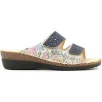 grunland ci1190 wedge sandals women womens mules casual shoes in blue