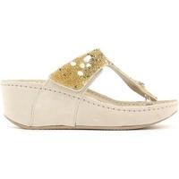 Grunland CI1021 Wedge sandals Women Ghiaccio women\'s Flip flops / Sandals (Shoes) in white