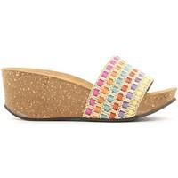 Grunland CB1633 Wedge sandals Women Multi women\'s Clogs (Shoes) in Multicolour