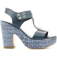 grace shoes 53522 high heeled sandals women blue womens sandals in blu ...