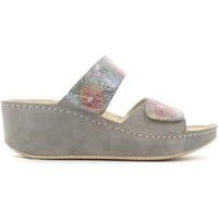 grunland ci1022 wedge sandals women grey womens mules casual shoes in  ...