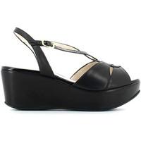 grace shoes cr62 wedge sandals women black womens sandals in black