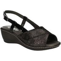 grace shoes el711 wedge sandals women black womens sandals in black