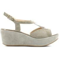 Grace Shoes CR13 Wedge sandals Women women\'s Sandals in grey
