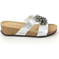 grunland cb1478 sandals women silver womens sandals in silver