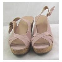 Graceland, size 5/38 pale dusky pink wedge heeled sandals