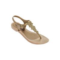 grendha beige and gold sandals romantic