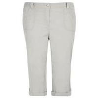 grey cotton cropped trousers grey