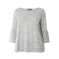 Grey Bell Sleeve Top, Grey