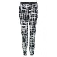 grid check soft trousers