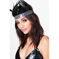 Green Feather Festival Head Dress - green